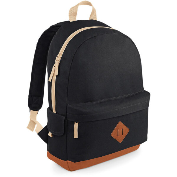 Vintage zwarte heritage rugzak 18 l