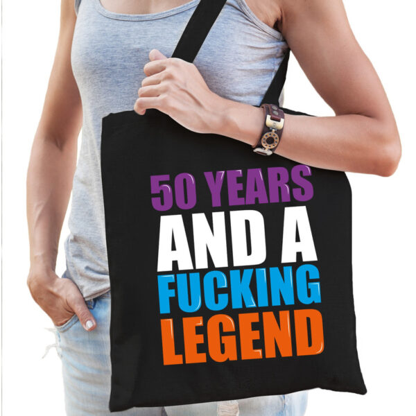 50 year legend kado tas zwart voor dames