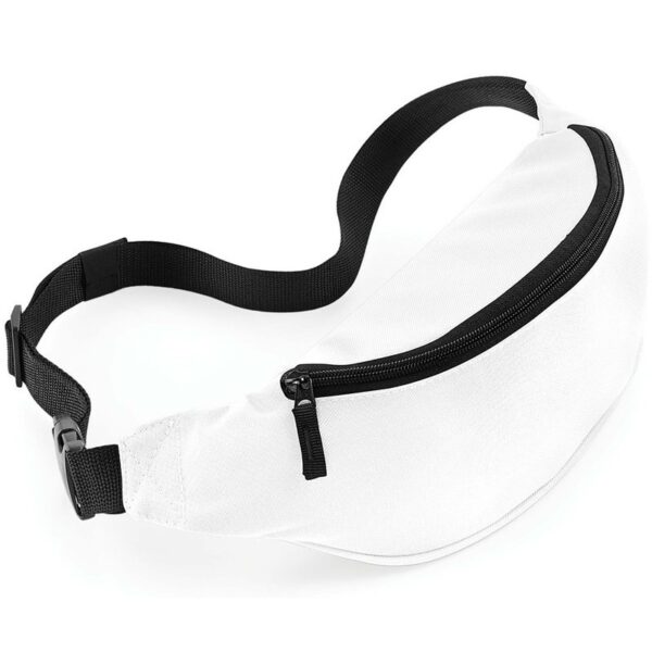 Heuptasje/buideltasje - 1x - wit - 38 cm - festivaltasjes - Reis/vakantie/wandel tasje