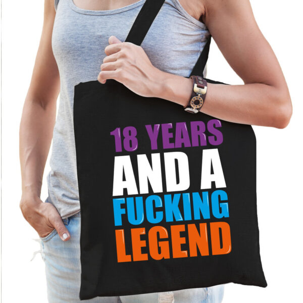18 year legend kado tas zwart voor dames