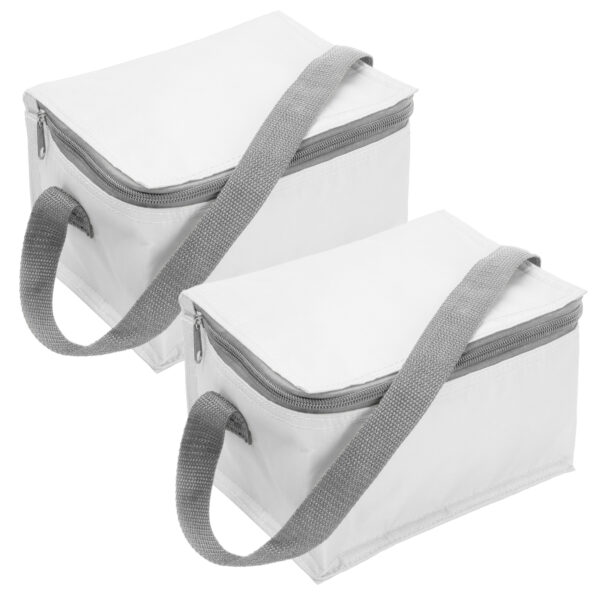 2x kleine koeltas 6 blikjes - wit - lunch-drankjes-medicijnen