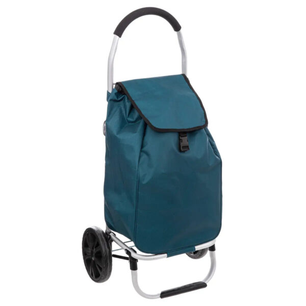 5Five Boodschappen trolley tas met wielen - 51 liter - blauw - 44x37x98 cm - Het topmodel trolley