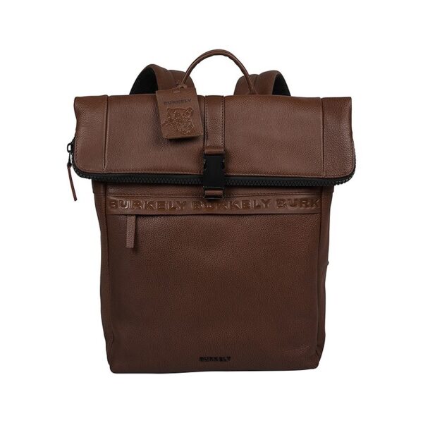 Burkely Minimal Mason Rolltop Backpack 14"-Cognac