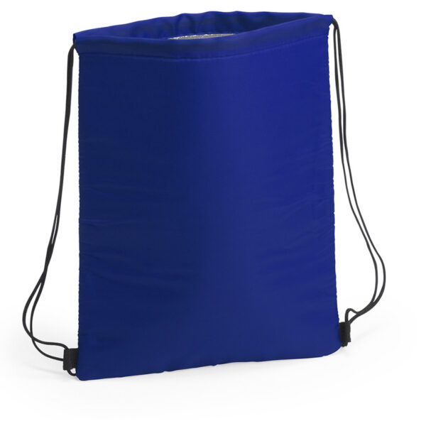 Koeltasje rugzak met draagkoord - blauw - 32 x 42 cm - lunch