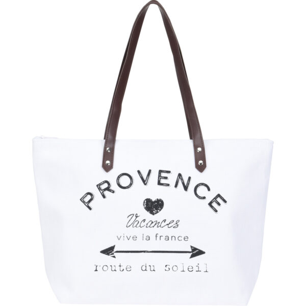 Strandtas Provence wit - 31 x 45 cm - Strandshoppers - van polyester
