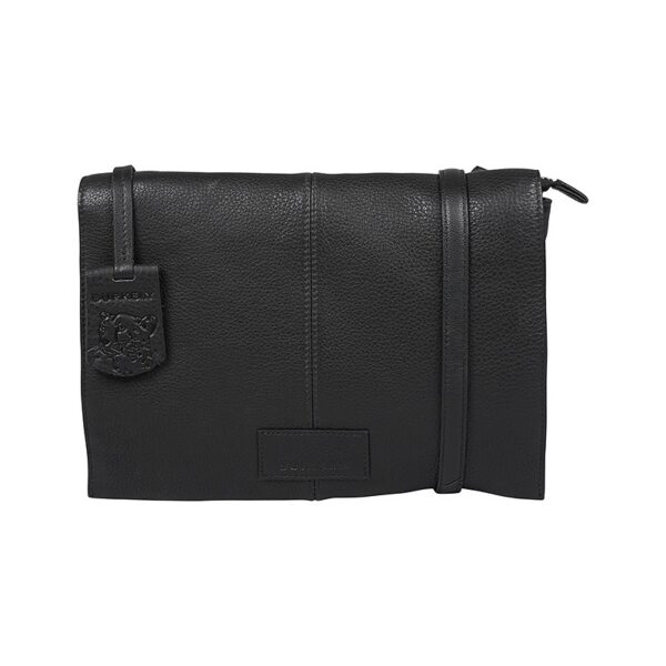 Burkely Soft Skylar Double pocket flap crossbody bag-Black
