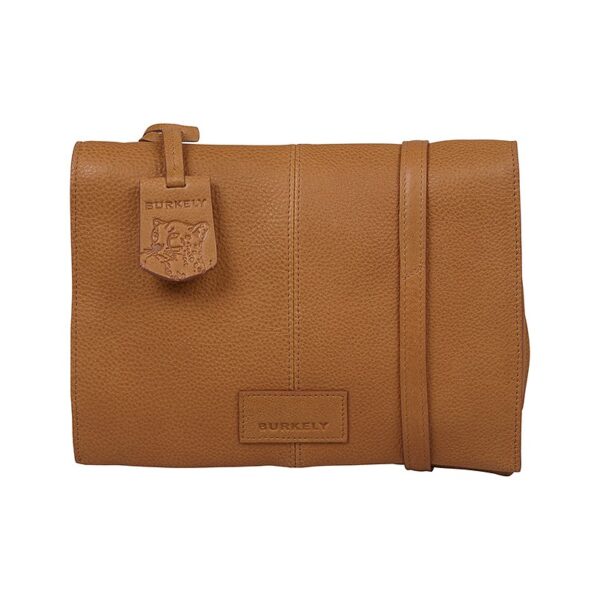 Burkely Soft Skylar Double pocket flap crossbody bag-Cognac