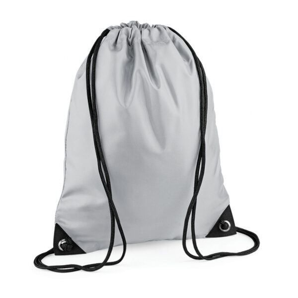 10x stuks sport gymtas lichtgrijs met rijgkoord 45 x 34 cm