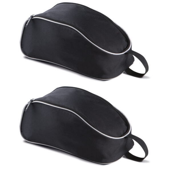 Kimood schoenentas van 9 liter - 2x - zwart - 38 x 20 x 14 cm