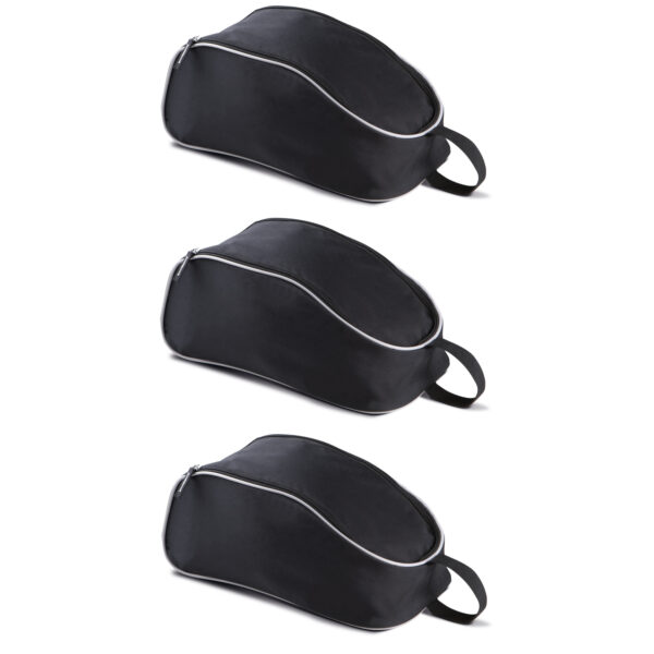 Kimood schoenentas van 9 liter - 3x - zwart - 38 x 20 x 14 cm