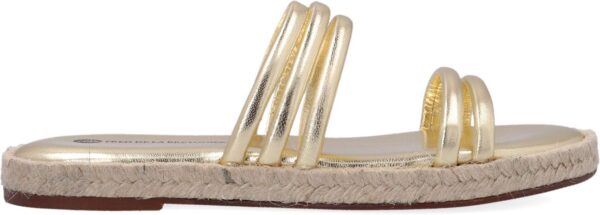 Fred de la Bretoniere Slippers
Dames 154010004, Maat: 38, Materiaal: Leer, Kleur: Goud
