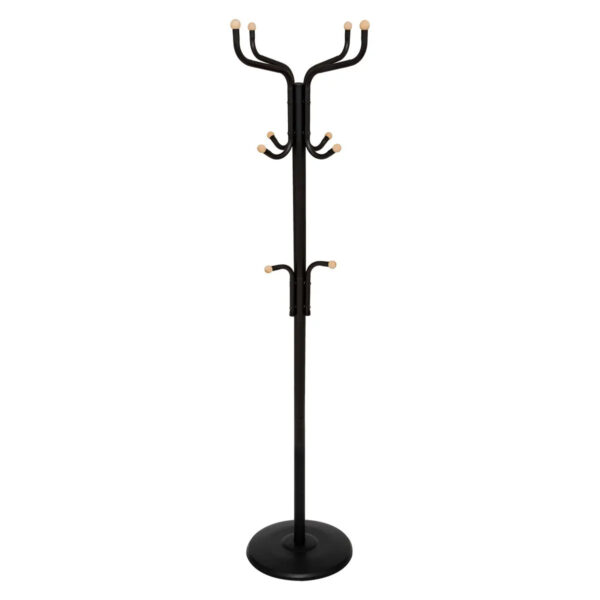 5Five Kapstok - zwart - metaal - 11 haken - 178 cm - staand