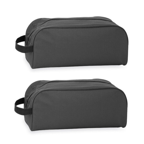 Schoenentas/Reistas - 2x - zwart - 8 liter - 35 x 16 x 15 cm - Opbergtas
