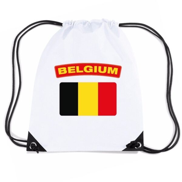 Sporttas met rijgkoord vlag Belgie
