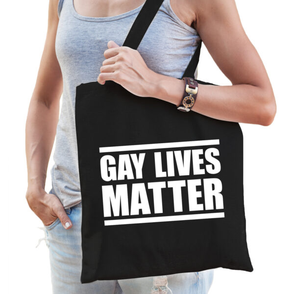 Gay lives matter protest / betoging tas anti homo / lesbo discriminatie zwart voor dames