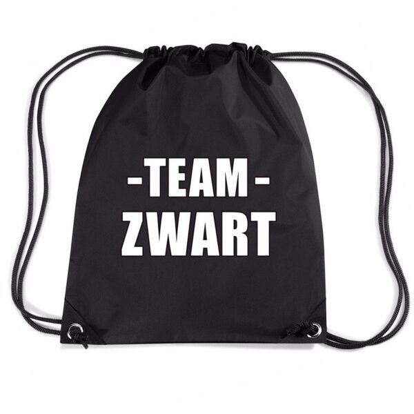 Team zwart rugtas voor bedrijfsuitje