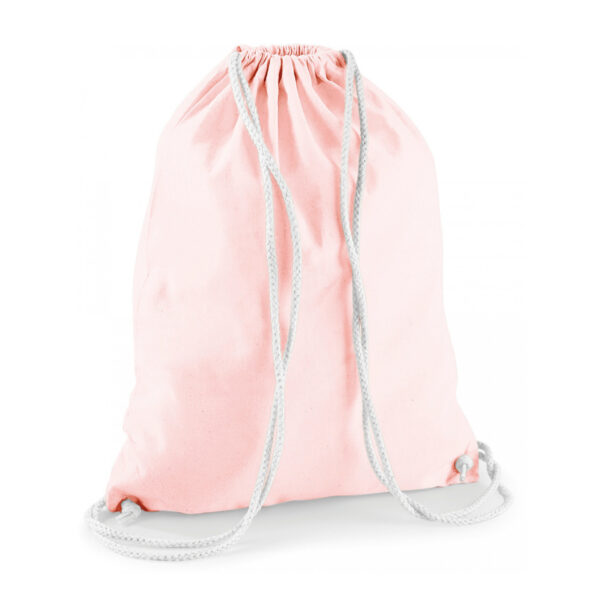 Gymtas sport/zwemmen - 2x stuks - rugzak - roze - rijgkoord - 46 x 37 cm - katoen - Kinderen sportta