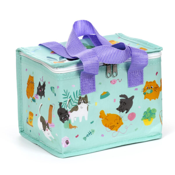 Kleine lunch koeltas - Katten Kingdom print - 20 x 15 x 14 cm - 4,7 liter