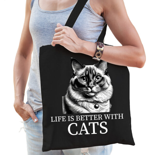 BD Cadeau tas voor kattenliefhebbers - zwart - Ragdoll kat