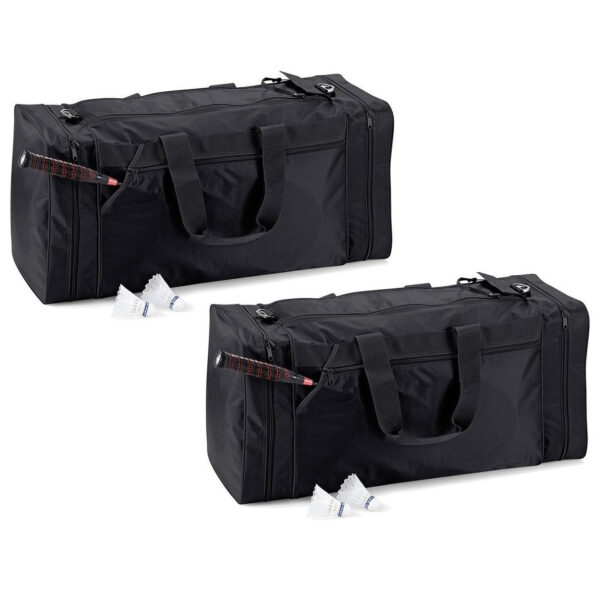 2x stuks reistas/Weekendtas zwart 74 liter - 75 x 35 x 30 cm