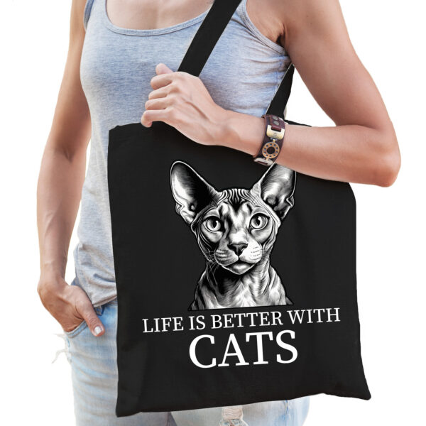 BD Cadeau tas voor kattenliefhebbers - zwart - Sphynx kat