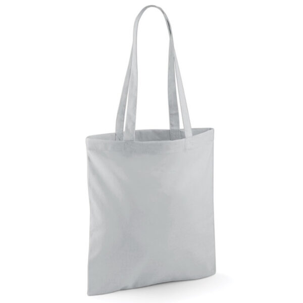 Draagtasje met hengsels - lichtgrijs - 42x38cm - katoen - 10L - gymtas