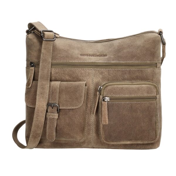 Hide & Stitches Idaho Cross body Shoulder bag-Sand
