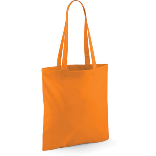 Draagtasje met hengsels - oranje - 42x38cm - katoen - 10L - gymtas