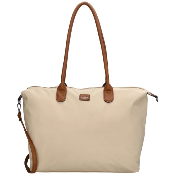 Charm London Buckingham shoulderbag 15,6 inch-Sand