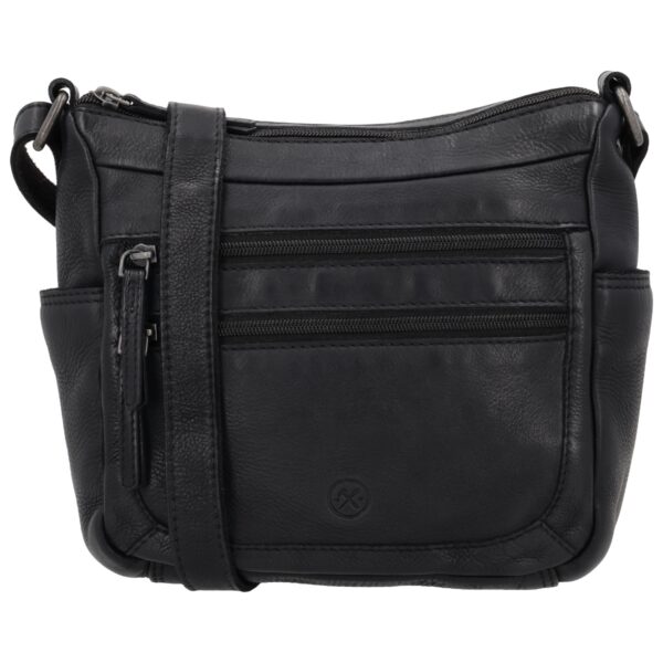 Hide & Stitches paint rock cross body bag-Black