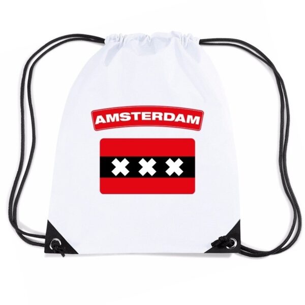 Sporttas met rijgkoord vlag Amsterdam