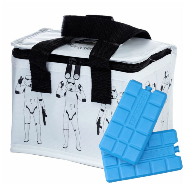 Puckator Kleine lunch koeltas met 2x koelelement - Stormtrooper print - 4,4 liter