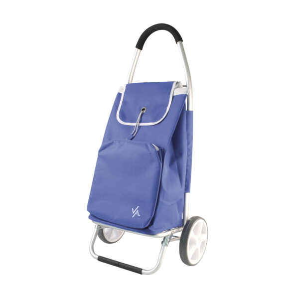 AMIG Boodschappentrolley - 50 liter - aluminium frame - blauw - 45 x 34 x 95 cm