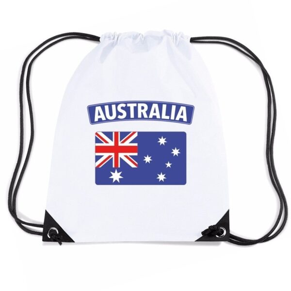 Nylon sporttas Australische vlag wit