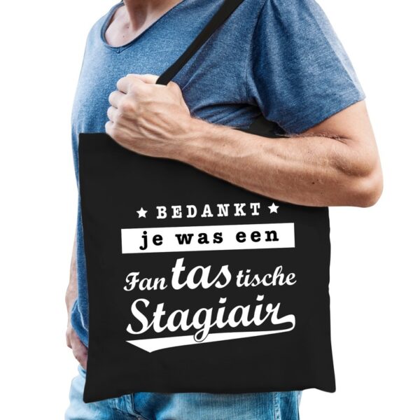 Zwart katoenen kadotas voor stagiair heren