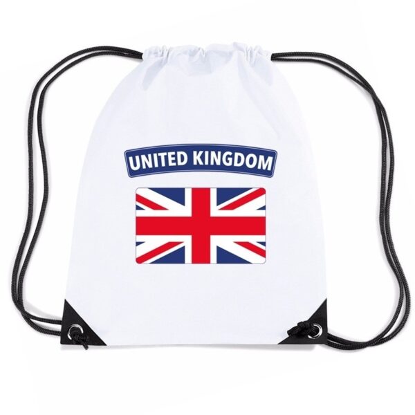 Nylon sporttas Engelse vlag wit