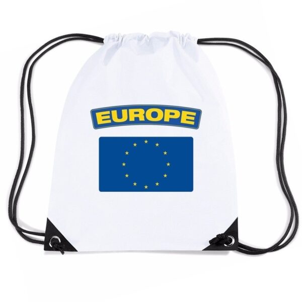 Nylon sporttas Europese vlag wit