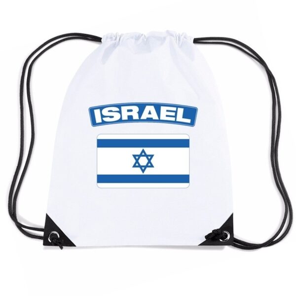Nylon sporttas Israelische vlag wit
