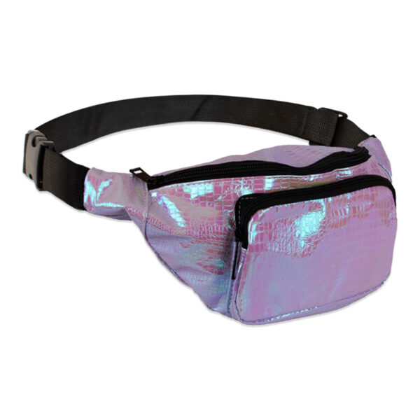 Verkleed Heuptasje - slangenprint - paars - volwassenen - foute party