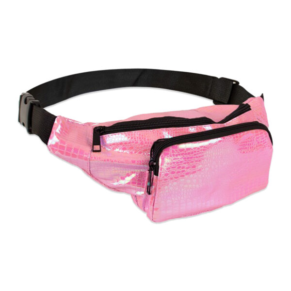 Verkleed Heuptasje - slangenprint - licht roze - foute party