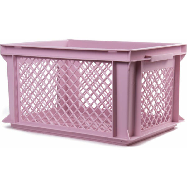 Lastpak Fietskrat - oudroze - lichtgewicht - 40x30x22 cm - melkkrat