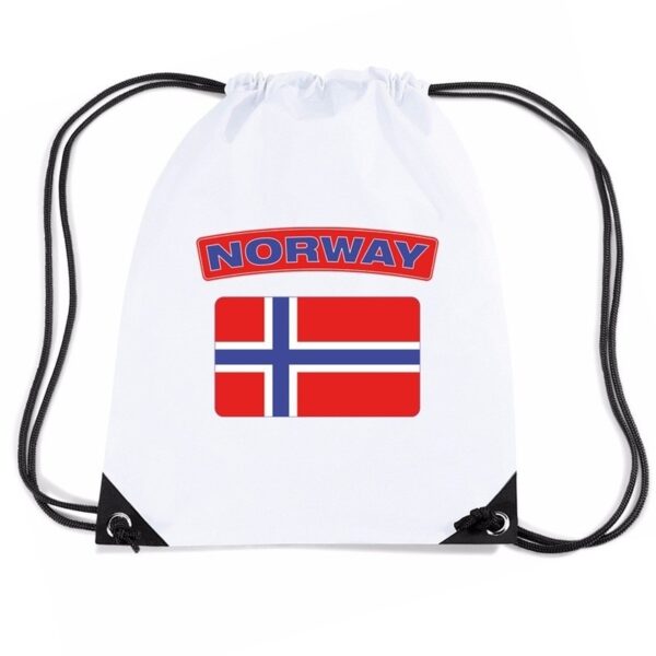 Nylon sporttas Noorweegse vlag wit