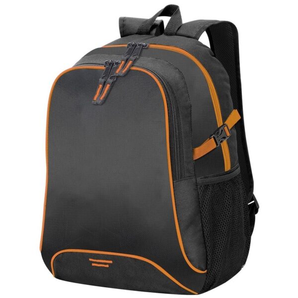 Allround rugzak/rugtas zwart/oranje - A4-formaat - Schooltas