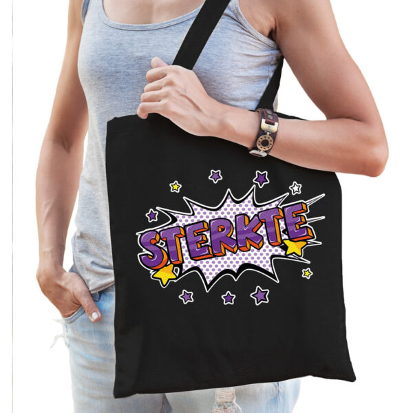 Zwart katoenen tas sterkte dames