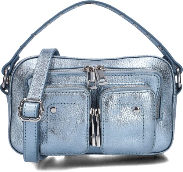 Núnoo Crossbodytas
Dames Helena Metallic, Materiaal: Leer, Kleur: Blauw
