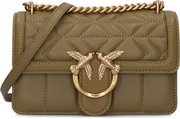 Pinko Schoudertas
Dames Love One Mini Dc, Materiaal: Leer, Kleur: Groen