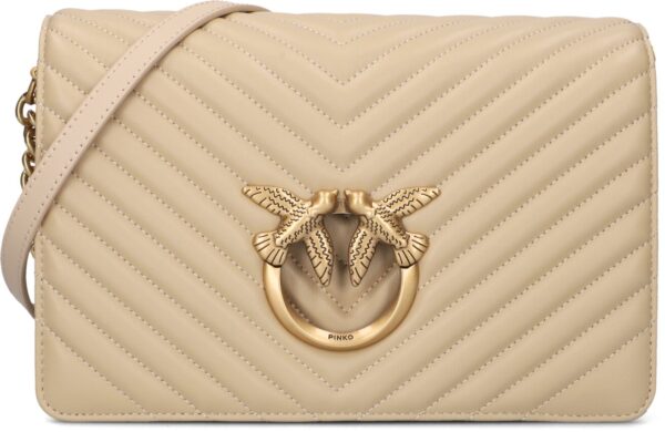 Pinko Handtas
Dames Love Click Classic Sheep, Materiaal: Leer, Kleur: Beige