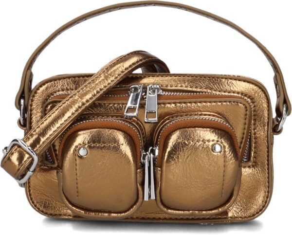 Núnoo Crossbodytas
Dames Helena Recycled Nylon, Materiaal: Leer, Kleur: Brons
