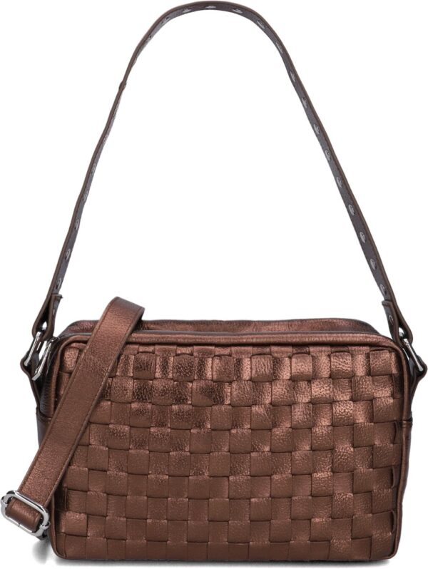 Núnoo Schoudertas
Dames Vilda Metallic, Materiaal: Leer, Kleur: Bruin