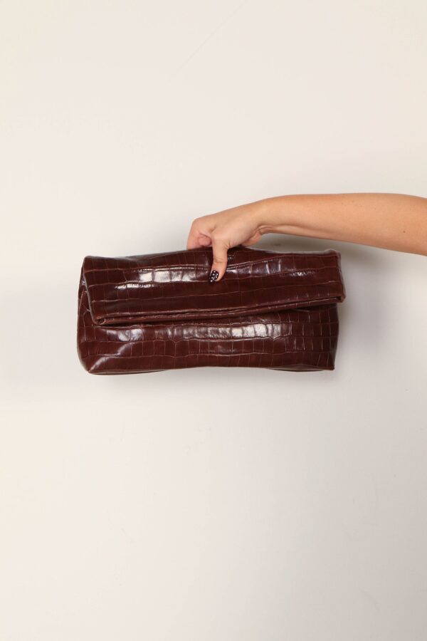 Nili Lotan Tas Bruin leer nililotan-tas-jerry-clutch-espresso-onesize